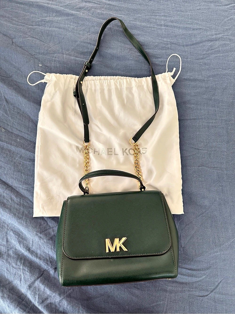 Michael Kors Green Convertible Shoulder Bag